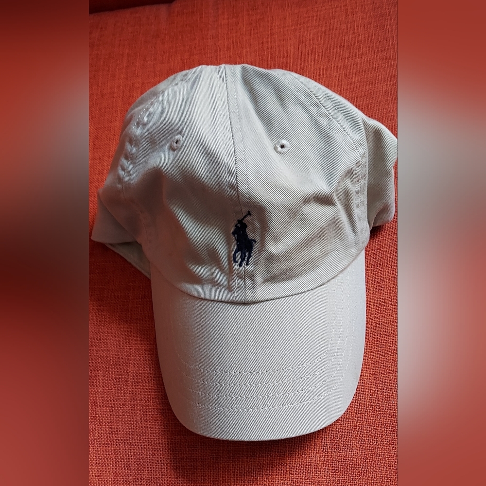 Polo by Ralph Lauren Beige Cap with Navy Logo